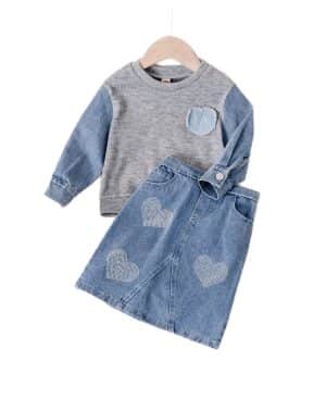 <h1 class="product_title entry-title">Love Bead Patchwork Princess Dress Two-Piece Set</h1> - Image 4