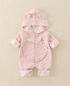 <h1 class="product_title entry-title">Baby Girl Hooded Cartoon Cute Jumpsuit Infant Fall Outfit Jumpsuit</h1> - Image 3