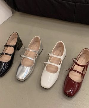 <h1 class="product_title entry-title">Chunky Heel Red Mary Jane Shoes For Women</h1> - Image 5