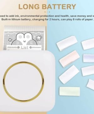 ⁦<h1 class="product_title entry-title">طابعة ميني محمولة - طباعة فورية عبر البلوتوث</h1>⁩ - الصورة ⁦3⁩