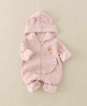 <h1 class="product_title entry-title">Baby Girl Hooded Cartoon Cute Jumpsuit Infant Fall Outfit Jumpsuit</h1> - Image 5