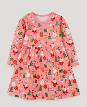 <h1 class="product_title entry-title">Girl's Long Sleeve Knitted Cotton Cartoon Print Dress</h1> - Image 6