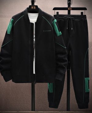 <h1 class="product_title entry-title">Spring And Autumn Embroidered Baseball Uniform, Guard Pants, Casual Sports Set</h1> - Image 4