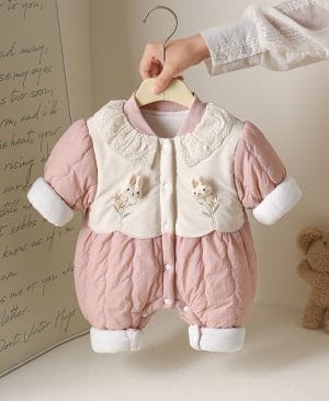<h1 class="product_title entry-title">Baby Girl Autumn And Winter New Cute Princess Thin Cotton Romper Girl Romper Outwear</h1> - Image 3