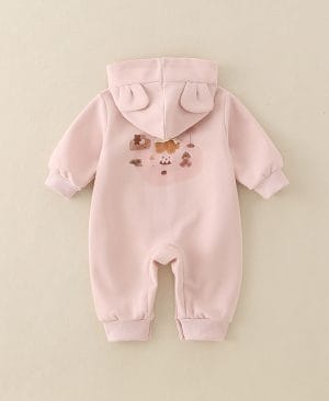 <h1 class="product_title entry-title">Baby Girl Hooded Cartoon Cute Jumpsuit Infant Fall Outfit Jumpsuit</h1> - Image 4