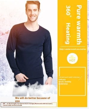 <h1 class="product_title entry-title">Men's Thermal Underwear Fleece-lined Thickened Long Johns Top & Bottom</h1> - Image 5