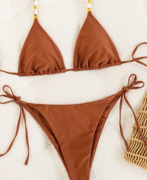 ⁦<h1 class="product_title entry-title">بيكيني مقسوم بلون موحد مع حمالة خرز</h1>⁩ - الصورة ⁦4⁩