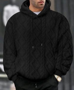 <h1 class="product_title entry-title">Men's Casual Jacquard Double-Sided Fleece Hoodie Top</h1> - Image 7