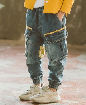 <h1 class="product_title entry-title">Boys Spring And Autumn Denim Overalls Trousers</h1> - Image 5