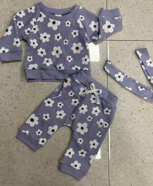 <h1 class="product_title entry-title">Personality New Waffle Print Sweater Suit</h1> - Image 4