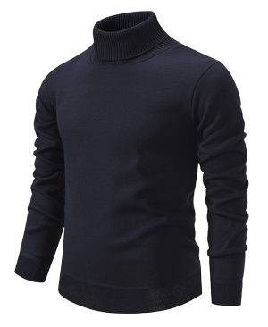 <h1 class="product_title entry-title">Men's Turtleneck Pullover Sweater Fashion</h1> - Image 8
