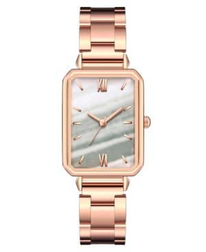 ⁦<h1 class="product_title entry-title">ساعة نسائية عصرية مربعة من الفولاذ مع حركة كوارتز</h1>⁩ - الصورة ⁦3⁩