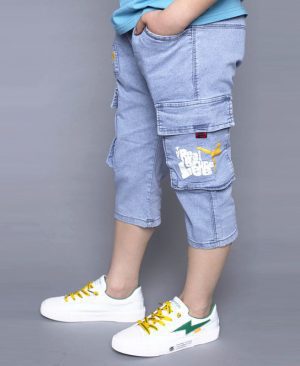 <h1 class="product_title entry-title">Boys Fashion Loose Stretch Cropped Jeans</h1> - Image 4