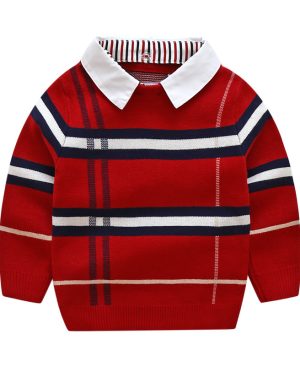 ⁦<h1 class="product_title entry-title">سويت شيرت جاكار مخطط للأولاد</h1>⁩ - الصورة ⁦4⁩