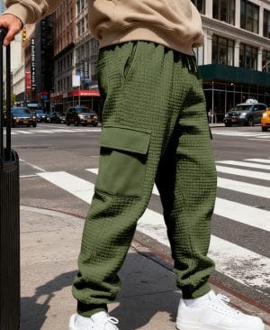 <h1 class="product_title entry-title">Men's Loose Fit Casual Sports Jacquard Outdoor Work Trousers For Commuting</h1> - Image 3