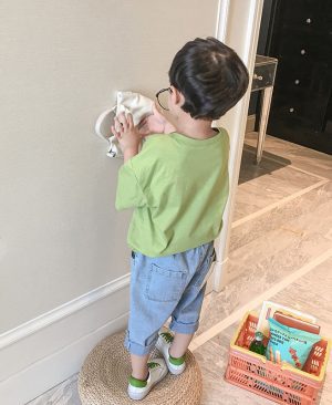 ⁦<h1 class="product_title entry-title">جينز قصير للأطفال</h1>⁩ - الصورة ⁦4⁩