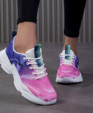 <h1 class="product_title entry-title">Casual Flower Sneakers Flat Large Size Upturned Lace-up</h1> - Image 8