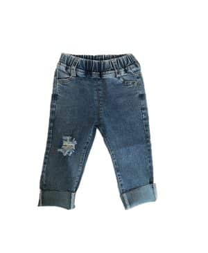 <h1 class="product_title entry-title">Boys Ripped Jeans Raw Edge Stretch Denim Trousers</h1> - Image 5