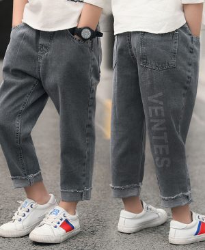 ⁦<h1 class="product_title entry-title">ملابس الأطفال بنطلون جينز للأولاد موضة ربيع جديدة</h1>⁩ - الصورة ⁦3⁩