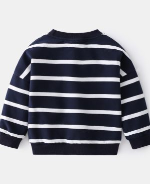 <h1 class="product_title entry-title">Spring Boys Striped Sweater Casual Loose Round Neck Pullover Sweater Cotton</h1> - Image 4