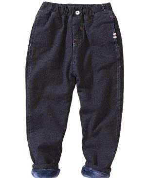 ⁦<h1 class="product_title entry-title">سروال كاجوال للأولاد، بنطلون شتوي طويل كوري، بنطلون كشمير للأطفال الكبار</h1>⁩ - الصورة ⁦3⁩