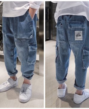 ⁦<h1 class="product_title entry-title">سروال هاريم فضفاض للأطفال الكبار مع بطانة فleece</h1>⁩ - الصورة ⁦4⁩