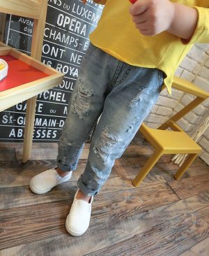 <h1 class="product_title entry-title">New Korean Style Boys Ripped Trousers</h1> - Image 3