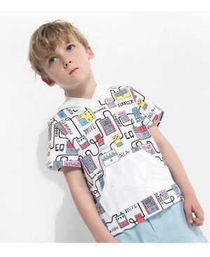 <h1 class="product_title entry-title">Cartoon print boy's hooded short sleeve t-shirt</h1> - Image 7