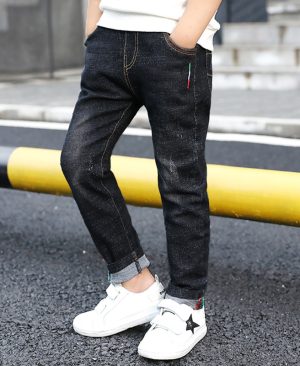 ⁦<h1 class="product_title entry-title">سروال جينز للأولاد، تصميم جديد، سروال أطفال كبير، سروال أطفال لفصلي الربيع والخريف</h1>⁩ - الصورة ⁦3⁩