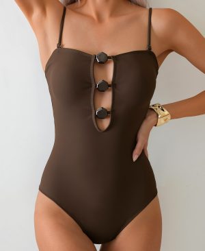 <h1 class="product_title entry-title">Womens One-Piece Swimsuit With Detachable Shoulder Straps</h1> - Image 3