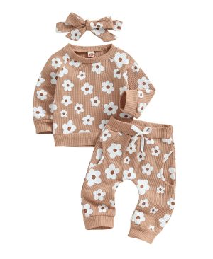 <h1 class="product_title entry-title">Personality New Waffle Print Sweater Suit</h1> - Image 3