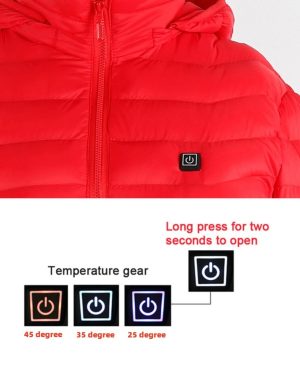 <h1 class="product_title entry-title">Winter Heated Jacket USB Electric Cotton Coat Zip-up Heater Thermal Clothing Heating Vest For Men</h1> - Image 5