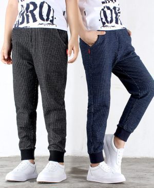 Boys' Trousers Girls' Knitted Children's Pants Casual Children's Jeans - Image 2
