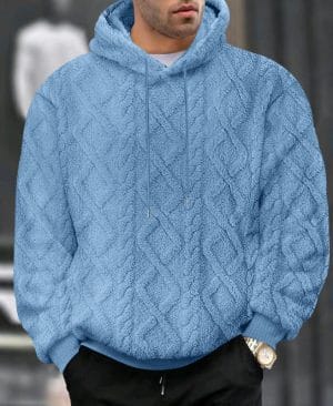 <h1 class="product_title entry-title">Men's Casual Jacquard Double-Sided Fleece Hoodie Top</h1> - Image 4