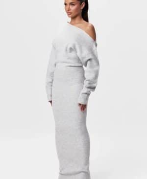 <h1 class="product_title entry-title">Ins Slim Long Sleeve Knitted Dress Evening Party Sexy Off-shoulder Bodycon Long Dresses</h1> - Image 8