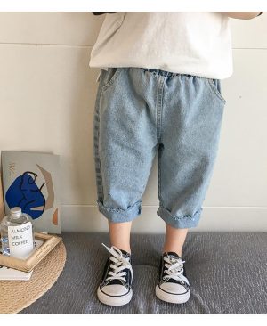 ⁦<h1 class="product_title entry-title">جينز قصير للأطفال</h1>⁩ - الصورة ⁦3⁩