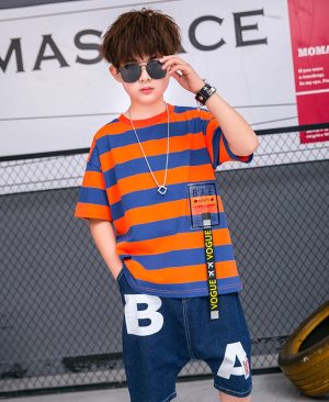 ⁦<h1 class="product_title entry-title">تيود براند النسخة الكورية من ملابس الأطفال الفضفاضة "بيغ بوي" القطنية الخالصة</h1>⁩ - الصورة ⁦4⁩