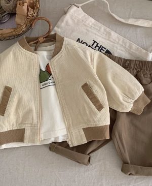 <h1 class="product_title entry-title">Kids' Overcoat Spring Clothing Japanese And Korean Corduroy</h1> - Image 3