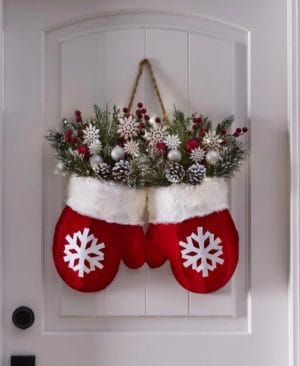 <h1 class="product_title entry-title">Christmas Garland Creative Glove Shaped Simulated Flower Wreath Window Door Gate Decoration Door Sign Xmas Party Decoration</h1> - Image 7