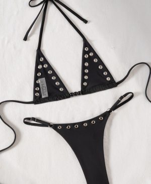 ⁦<h1 class="product_title entry-title">بيكيني ثلاثي القطع بلون موحد مع حزام أمامي</h1>⁩ - الصورة ⁦6⁩