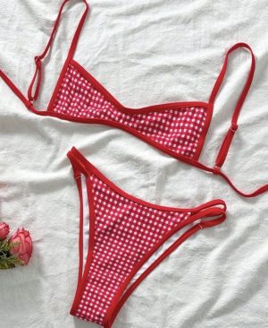 <h1 class="product_title entry-title">Bandeau Backless Lace-up Bikini Two-piece Swimsuit</h1> - Image 3