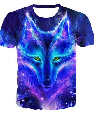 ⁦<h1 class="product_title entry-title">تي شيرت أطفال بأكمام قصيرة مطبوع برأس ذئب أرجواني ثلاثي الأبعاد - أوروبا وأمريكا</h1>⁩ - الصورة ⁦4⁩