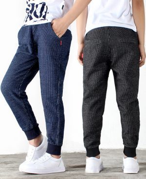 Boys' Trousers Girls' Knitted Children's Pants Casual Children's Jeans - Image 1