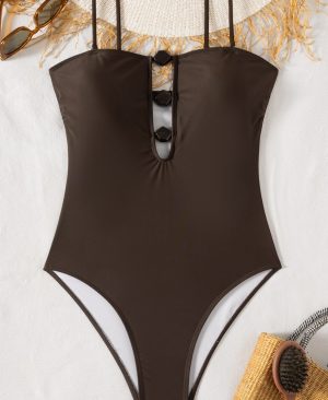 <h1 class="product_title entry-title">Womens One-Piece Swimsuit With Detachable Shoulder Straps</h1> - Image 6