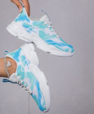 <h1 class="product_title entry-title">Casual Flower Sneakers Flat Large Size Upturned Lace-up</h1> - Image 3