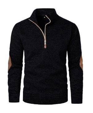 <h1 class="product_title entry-title">Men's Casual Jacquard Cardigan Sweater With Jointed Panels</h1> - Image 4