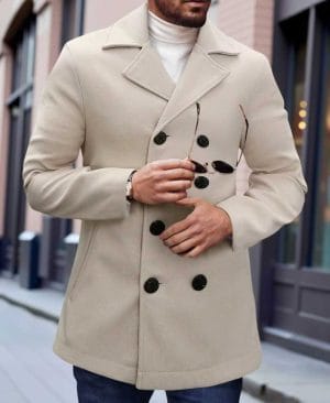 ⁦<h1 class="product_title entry-title">معطف رجال الأعمال غير الرسمي من الصوف</h1>⁩ - الصورة ⁦3⁩