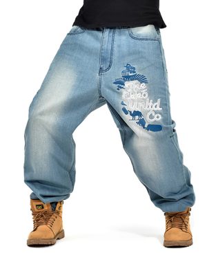 <h1 class="product_title entry-title">Hip-hop Style Denim Loose Casual Men's Jeans</h1> - Image 3
