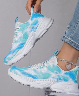 <h1 class="product_title entry-title">Casual Flower Sneakers Flat Large Size Upturned Lace-up</h1> - Image 4