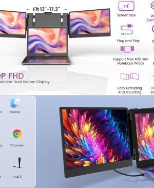 <h1 class="product_title entry-title">Laptop Screen Extender 14 Inch FHD IPS Portable Dual Triple Monitor Display USB C HDMI</h1> - Image 5